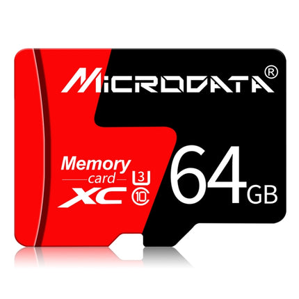 MICRODATA 64GB U3 Red and Black TF(Micro SD) Memory Card-garmade.com