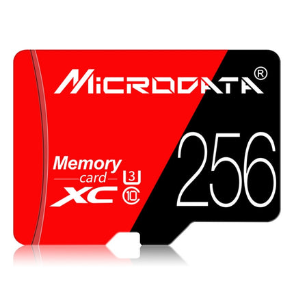 MICRODATA 256GB U3 Red and Black TF(Micro SD) Memory Card-garmade.com