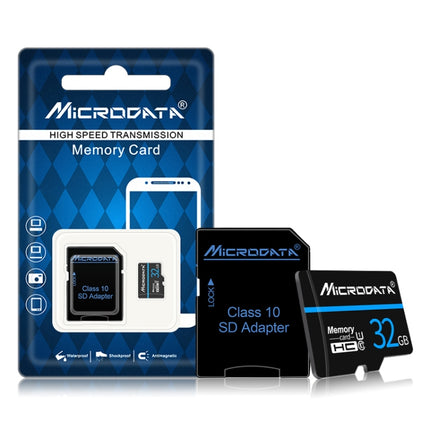 MICRODATA 32GB U1 Blue Line and Black TF(Micro SD) Memory Card-garmade.com