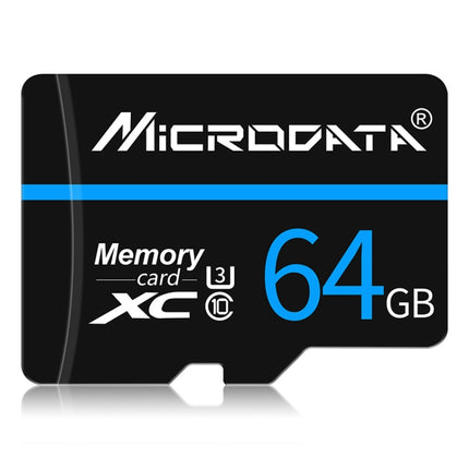 MICRODATA 64GB U3 Blue Line and Black TF(Micro SD) Memory Card-garmade.com