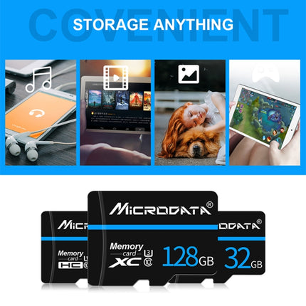 MICRODATA 128GB U3 Blue Line and Black TF(Micro SD) Memory Card-garmade.com