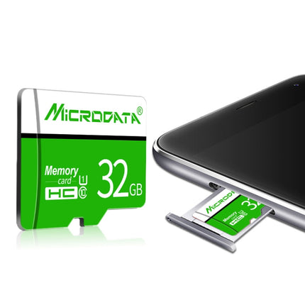 MICRODATA 8GB U1 Green and White TF(Micro SD) Memory Card-garmade.com