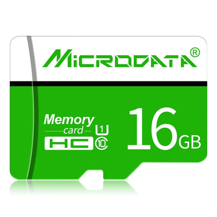MICRODATA 16GB U1 Green and White TF(Micro SD) Memory Card-garmade.com