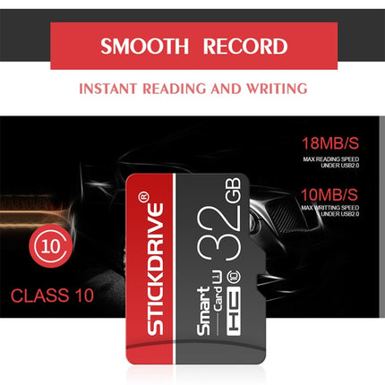 STICKDRIVE 64GB U3 White Line Red and Black TF(Micro SD) Memory Card-garmade.com