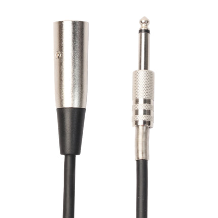 1.8m XLR 3-Pin Male to 1/4 inch (6.35mm) Mono Shielded Microphone Audio Cord Cable-garmade.com