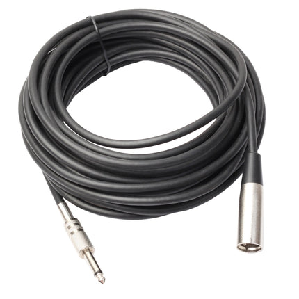 7.6m XLR 3-Pin Male to 1/4 inch (6.35mm) Mono Shielded Microphone Audio Cord Cable-garmade.com