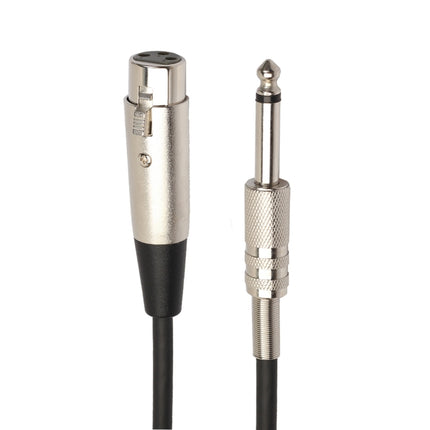 30cm XLR 3-Pin Female to 1/4 inch (6.35mm) Male Plug Stereo TRS Microphone Audio Cord Cable-garmade.com