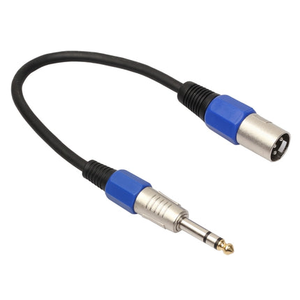 30cm XLR 3-Pin Male to 1/4 inch (6.35mm) XLR Female Plug Stereo Microphone Audio Cord Cable-garmade.com