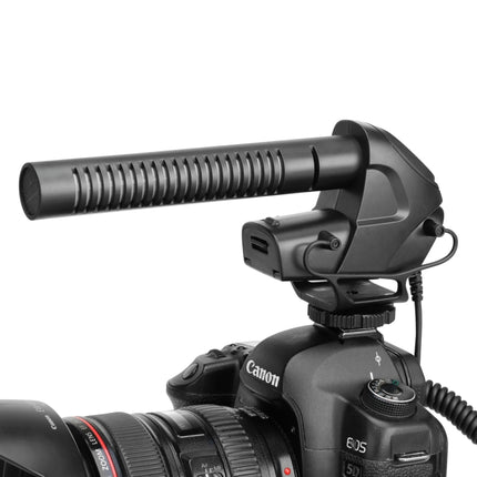 BOYA BY-BM3030 Shotgun Super-cardioid Condenser Broadcast Microphone with Windshield for Canon / Nikon / Sony DSLR Cameras (Black)-garmade.com
