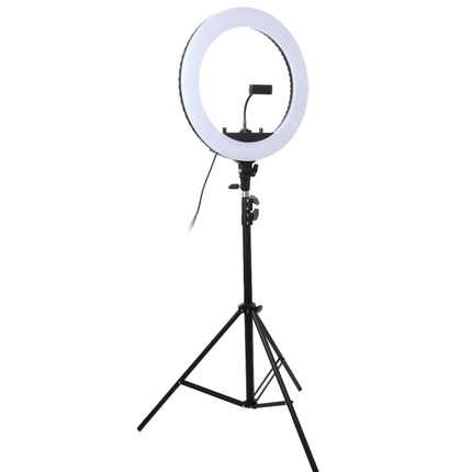 18 inch 55W Two-speed Dimmable Anchor Photography Self-timer LED Ring Fill-in Light with Tripod-garmade.com