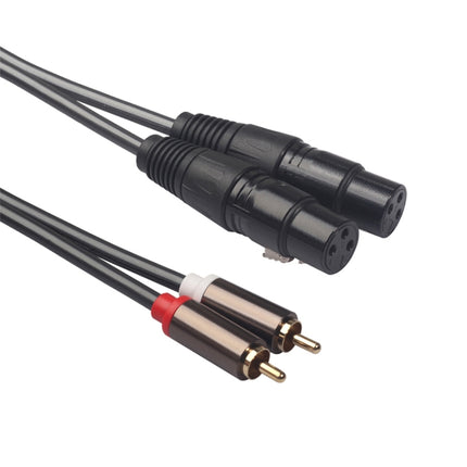 366120-15 2 RCA Male to 2 XLR 3 Pin Female Audio Cable, Length: 1.5m-garmade.com