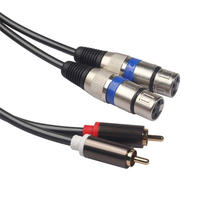 366156-15 2 RCA Male to 2 XLR 3 Pin Female Audio Cable, Length: 1.5m-garmade.com