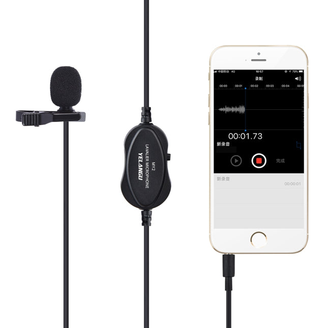 YELANGU YLG9926B MY2 Mini Lavalier Microphone for Mobile Phones / Tablets / Digital Cameras (Black)-garmade.com