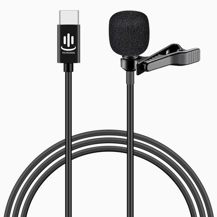 YICHUANG YC-LM10 USB-C / Type-C Intelligent Noise Reduction Condenser Lavalier Microphone, Cable Length: 1.5m-garmade.com