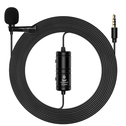 YICHUANG YC-VM20 3.5mm Port Video Recording Omnidirectional Lavalier Microphone, Cable Length: 6m-garmade.com