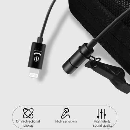 YICHUANG YC-VM40 8 Pin Port Dual Modes Lavalier Recording Microphone, Cable Length: 6m-garmade.com