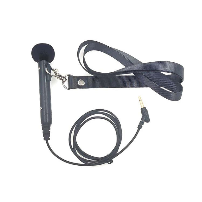 MK-7 3.5mm Elbow Head Handheld Loudspeaker Neck-mounted Microphone with Lanyard, Length: 1m (Black)-garmade.com