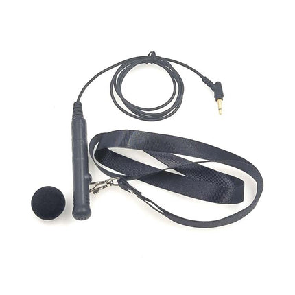 MK-7 3.5mm Elbow Head Handheld Loudspeaker Neck-mounted Microphone with Lanyard, Length: 1m (Black)-garmade.com