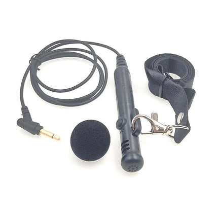 MK-7 3.5mm Elbow Head Handheld Loudspeaker Neck-mounted Microphone with Lanyard, Length: 1m (Black)-garmade.com