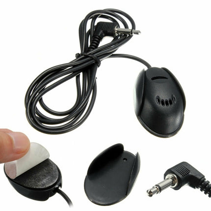 ZJ010MR Mono 3.5mm Angle Head Plug Car Navigation GPS Speaker External Paste Bluetooth Microphone, Length: 3m-garmade.com