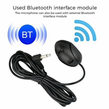 ZJ010MR Mono 3.5mm Angle Head Plug Car Navigation GPS Speaker External Paste Bluetooth Microphone, Length: 3m-garmade.com