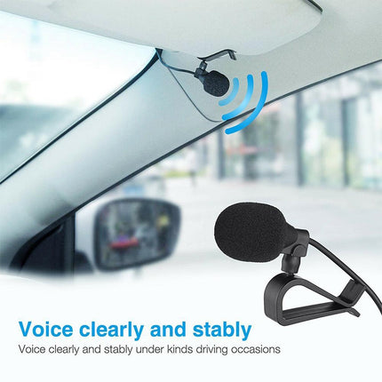 ZJ015MR Stereo 3.5mm Angle Head Plug Car Navigation DVD External Paste Microphone, Length: 3m-garmade.com