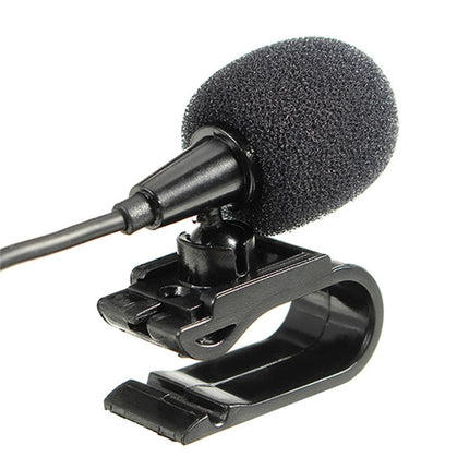 ZJ025MR Stick-on Clip-on Lavalier Mono Microphone for Car GPS / Bluetooth Enabled Audio DVD External Mic, Cable Length: 3m, 90 Degree Elbow 2.5mm Jack-garmade.com