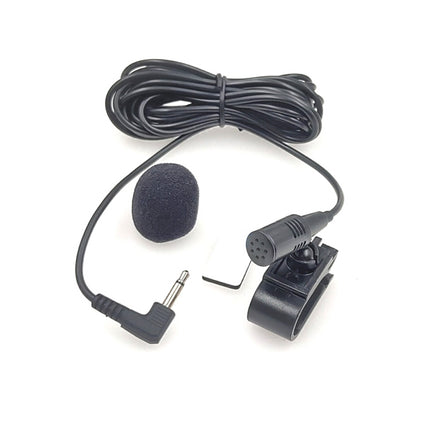 ZJ025MR Stick-on Clip-on Lavalier Mono Microphone for Car GPS / Bluetooth Enabled Audio DVD External Mic, Cable Length: 3m, 90 Degree Elbow 3.5mm Jack-garmade.com