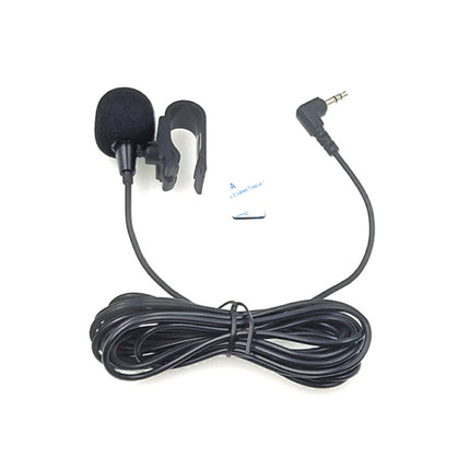 ZJ025MR Stick-on Clip-on Lavalier Stereo Microphone for Car GPS / Bluetooth Enabled Audio DVD External Mic, Cable Length: 3m, 90 Degree Elbow 3.5mm Jack-garmade.com