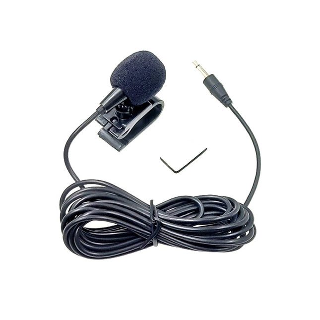 ZJ025MR Stick-on Clip-on Lavalier 2.5mm Jack Mono Microphone for Car GPS / Bluetooth Enabled Audio DVD External Mic, Cable Length: 3m-garmade.com