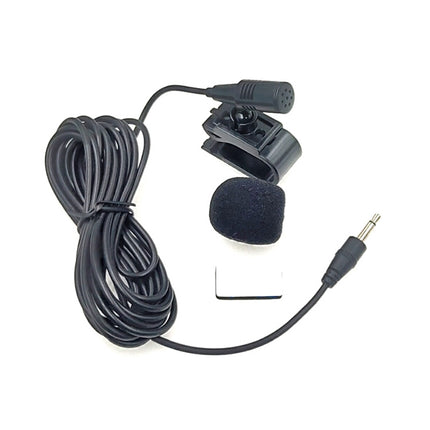 ZJ025MR Stick-on Clip-on Lavalier 3.5mm Jack Mono Microphone for Car GPS / Bluetooth Enabled Audio DVD External Mic, Cable Length: 3m-garmade.com