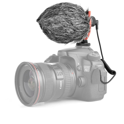 YELANGU MIC10 YLG9920A Professional Interview Condenser Video Shotgun Microphone with 3.5mm Audio Cable for DSLR & DV Camcorder (Black)-garmade.com