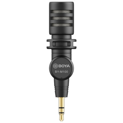 BOYA BY-M100 3.5mm Interface Mini Omnidirectional Condenser Microphone, Suitable for SLR Cameras-garmade.com