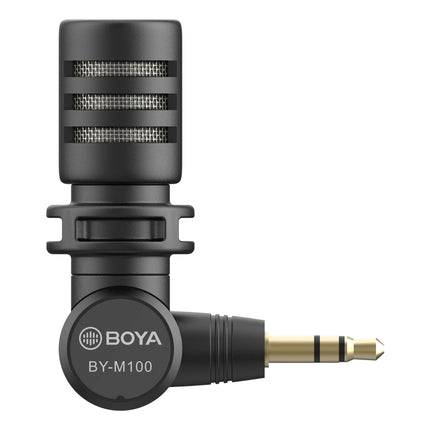 BOYA BY-M100 3.5mm Interface Mini Omnidirectional Condenser Microphone, Suitable for SLR Cameras-garmade.com