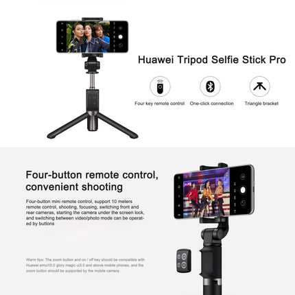 Original Huawei Wireless Bluetooth Tripod Self Timer Selfie Stick (Black)-garmade.com