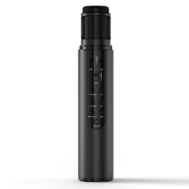 K1 Bluetooth 4.2 Karaoke Live Stereo Sound Wireless Bluetooth Microphone (Black)-garmade.com