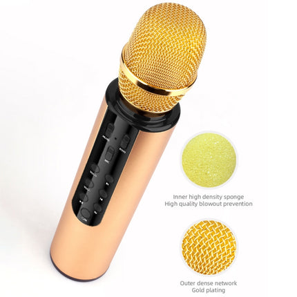 K3 Bluetooth 5.0 Karaoke Live Stereo Sound Wireless Bluetooth Condenser Microphone (Pink)-garmade.com