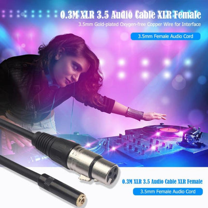 TC227K18-03 3.5mm Female to XLR Female Audio Cable, Length: 0.3m-garmade.com