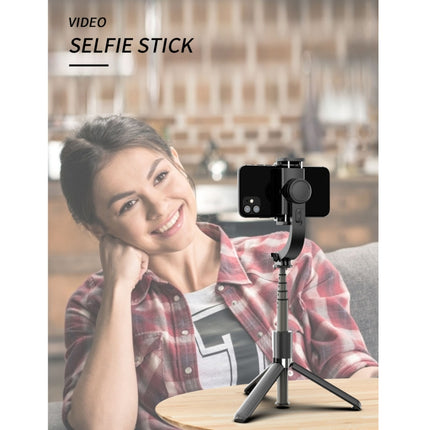 L08 Adjustable Gimbal Stabilize Bluetooth Self-timer Pole Tripod Selfie Stick (Black)-garmade.com