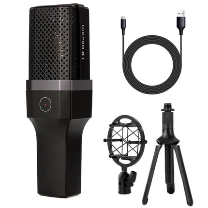Yanmai X1 4 in 1 Foldable Lifting Professional Desktop Live Broadcast Cardioid Pointing Condenser Recording Microphone Set with Blowout Net & Shockproof Mount & 1.8m USB-C / Type-C Cable-garmade.com