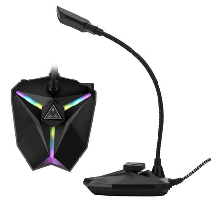 Yanmai G35 Adjustable Angle Omnidirectional Capacitive Gaming Microphone with RGB Colorful Lighting & Pluggable USB Cable, Cable Length: 1.35m-garmade.com