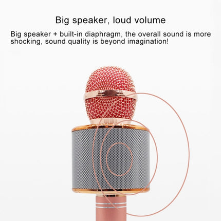 WS-858 Metal High Sound Quality Handheld KTV Karaoke Recording Bluetooth Wireless Microphone, for Notebook, PC, Speaker, Headphone, iPad, iPhone, Galaxy, Huawei, Xiaomi, LG, HTC and Other Smart Phones(Silver)-garmade.com