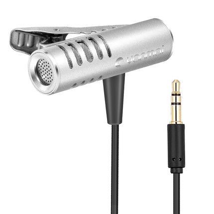 Yanmai R933 Professional Clip-on Lapel Mic Lavalier Omni-directional Double Condenser Microphone Silver, For Live Broadcast, Show, KTV, etc-garmade.com