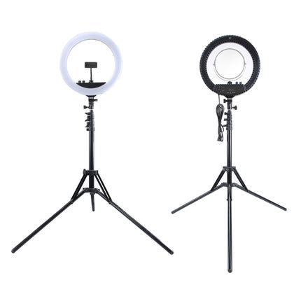 MANTOO RL-12 II 100-240V 28W 12 inch Two-color Dimmable Ring Fill Light with Tripod-garmade.com