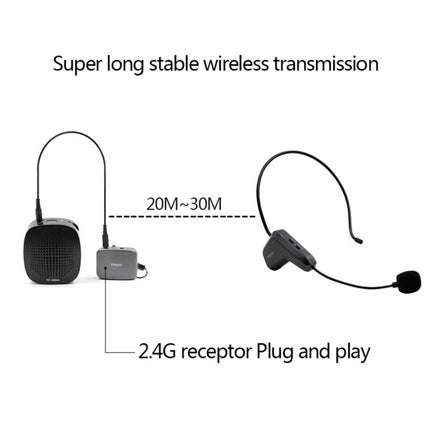 ASiNG WM01 2.4GHz Wireless Audio Transmission Electronic Pickup Microphone, Transmission Distance: 15m-garmade.com