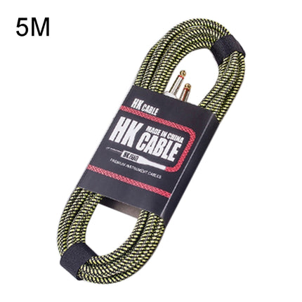 Wooden Guitar Bass Connection Cable Noise Reduction Audio Cable, Cable Length: 5m, Random Color Delivery-garmade.com