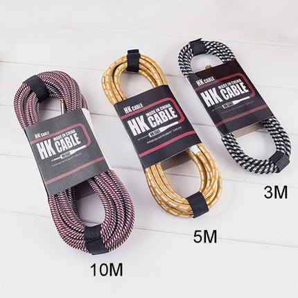 Wooden Guitar Bass Connection Cable Noise Reduction Audio Cable, Cable Length: 3m, Random Color Delivery-garmade.com