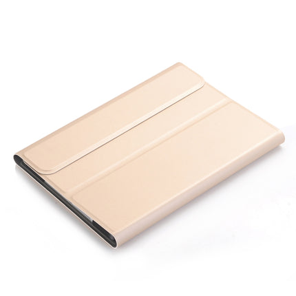 A03 for iPad mini 3 / 2 / 1 Universal Ultra-thin ABS Horizontal Flip Tablet Case + Bluetooth Keyboard(Gold)-garmade.com
