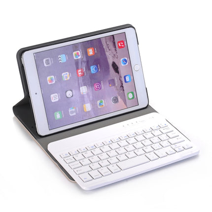 A03 for iPad mini 3 / 2 / 1 Universal Ultra-thin ABS Horizontal Flip Tablet Case + Bluetooth Keyboard(Rose Gold)-garmade.com