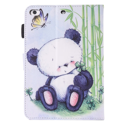 For iPad mini 4 / 3 / 2 / 1 Painting Panda Pattern Horizontal Flip Leather Case with Holder & Wallet & Card Slots & Pen Slot-garmade.com